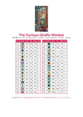 Thumbnail for DMC color chart for The Curious Giraffe Window diamond painting - 32 colors