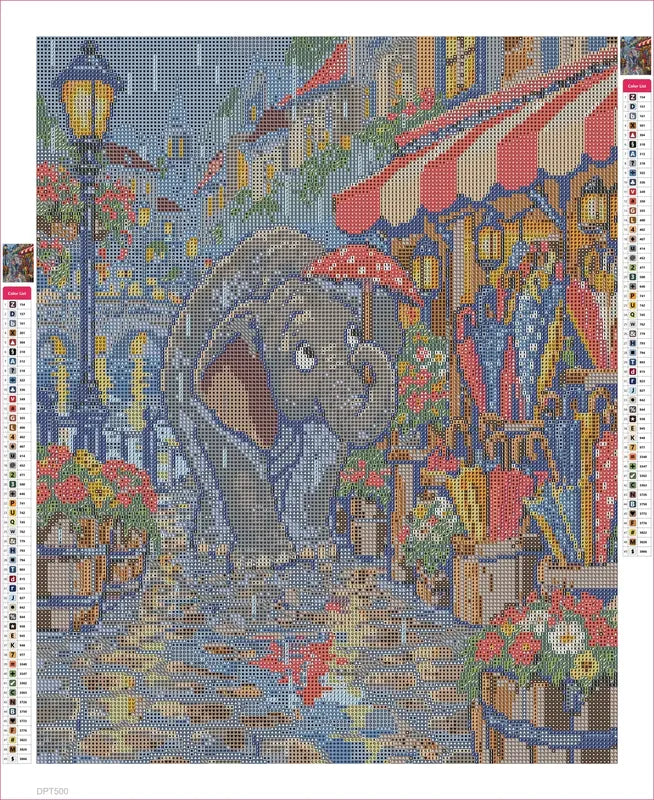 Diamond painting adhesive canvas preview - The Elephant Umbrella Shop