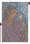 Thumbnail for Diamond painting adhesive canvas preview - The Falconer at the Frosted Window