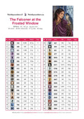 Thumbnail for DMC color chart for The Falconer at the Frosted Window diamond painting - 38 colors