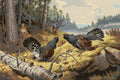 Thumbnail for The Fighting Capercaillies by Ferdinand von Wright, 60x40 cm diamond painting – finished design preview
