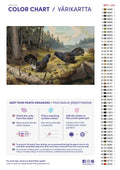 Thumbnail for Paint color chart and instructions - The Fighting Capercaillies 60x40cm