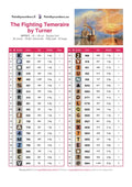 Thumbnail for DMC color chart for The Fighting Temeraire by Turner diamond painting - 38 colors