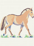 Thumbnail for The Fjord Horse Leaves, 30x40 cm diamond painting – finished design preview