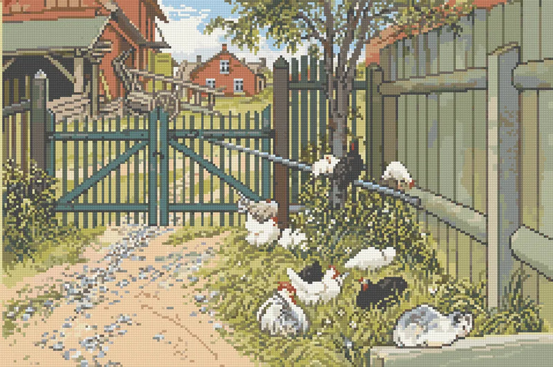 The Gate by Larsson, 60x40 cm diamond painting – finished design preview