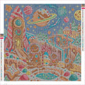Thumbnail for Diamond painting adhesive canvas preview - The Gingerbread Astronauts