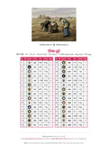 Thumbnail for DMC color chart for The Gleaners diamond painting - 30 colors