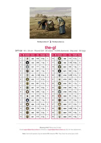 Thumbnail for DMC color chart for The Gleaners diamond painting - 30 colors