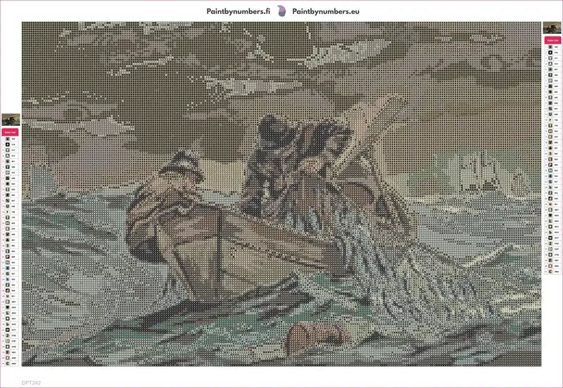 Diamond painting adhesive canvas preview - The Herring Net