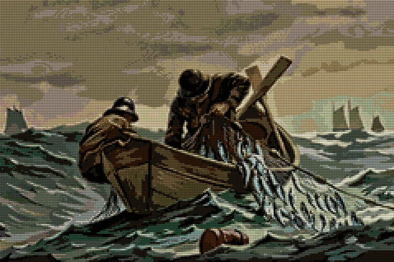 Diamond painting pattern chart - The Herring Net