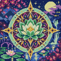 Thumbnail for The Jade Lotus Compass, 30x30 cm diamond painting – full design preview without the close-up inset
