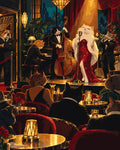 Thumbnail for Cats performing at a jazz club paint by numbers. Singer cat, band, and audience.