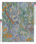 Thumbnail for Diamond painting adhesive canvas preview - The Koala Ceramic Conservatory