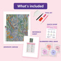 Thumbnail for What is included in the The Koala Ceramic Conservatory diamond painting kit - adhesive canvas, reference sheet, tools and numbered drill bags