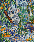 Thumbnail for The Koala Ceramic Conservatory, 40x50 cm diamond painting – full design preview without the close-up inset