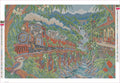 Thumbnail for Diamond painting adhesive canvas preview - The Koalas Rainforest Railway