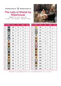 Thumbnail for DMC color chart for The Lady of Shalott by Waterhouse diamond painting - 32 colors