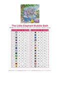 Thumbnail for DMC color chart for The Little Elephant Bubble Bath diamond painting - 28 colors