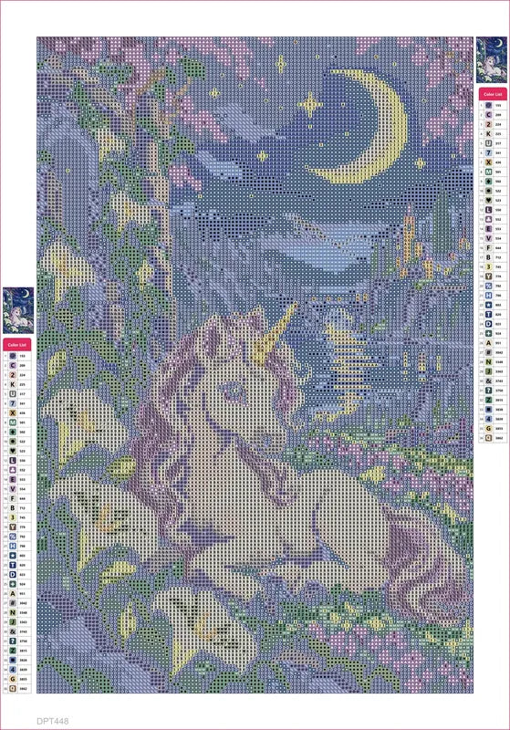 Diamond painting adhesive canvas preview - The Midnight Meadow Foal