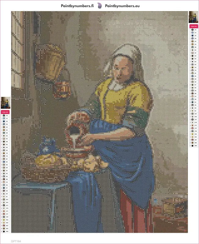 The Milkmaid diamond painting adhesive canvas 40x50cm