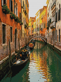 Thumbnail for Diamond pattern - Venice Canal Gondolas canal view diamond painting