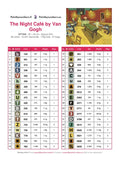 Thumbnail for DMC color chart for The Night Café by Van Gogh diamond painting - 36 colors