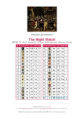 Thumbnail for The Night Watch diamond painting color chart – 34 DMC colors