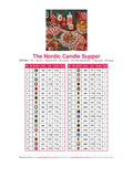 Thumbnail for DMC color chart for The Nordic Candle Supper diamond painting - 36 colors