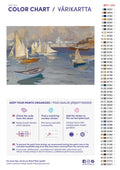 Thumbnail for Paint color chart and instructions - The Nyländska Jaktklubben Harbour in Helsinki 60x40cm