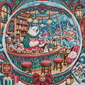 Thumbnail for The Polar Bear Snow Globe Cafe, 50x50 cm diamond painting – full design preview without the close-up inset