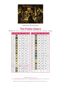 Thumbnail for The Potato Eaters diamond painting color chart – 29 DMC colors