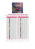 Thumbnail for DMC color chart for The Red Bus at the Book Stall diamond painting - 43 colors