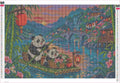 Thumbnail for Diamond painting adhesive canvas preview - The Red Lantern Bamboo Ferry