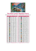 Thumbnail for DMC color chart for The Red Lantern Bamboo Ferry diamond painting - 60 colors