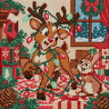 Thumbnail for The Reindeers Tangled Lights, 30x30 cm diamond painting – full design preview without the close-up inset