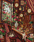 Thumbnail for The Rose Clockmakers Room, 40x50 cm diamond painting – full design preview without the close-up inset