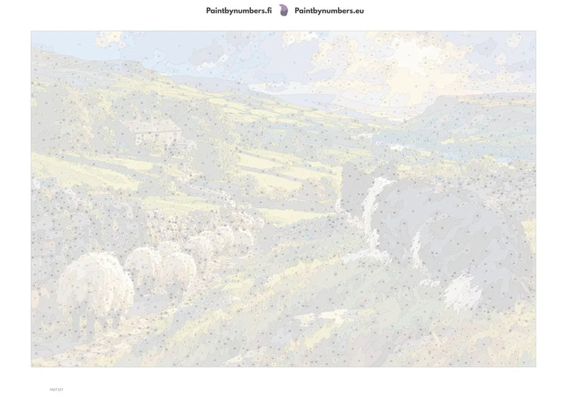 Paint by numbers numbered canvas - The Shepherd's Dog 60x40cm