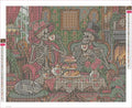 Thumbnail for Diamond painting adhesive canvas preview - The Skeletons Tea Etiquette