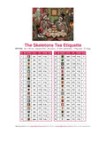 Thumbnail for DMC color chart for The Skeletons Tea Etiquette diamond painting - 36 colors