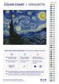 Thumbnail for Paint color chart and instructions - The Starry Night 50x40cm