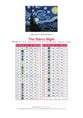 Thumbnail for The Starry Night diamond painting color chart – 37 DMC colors