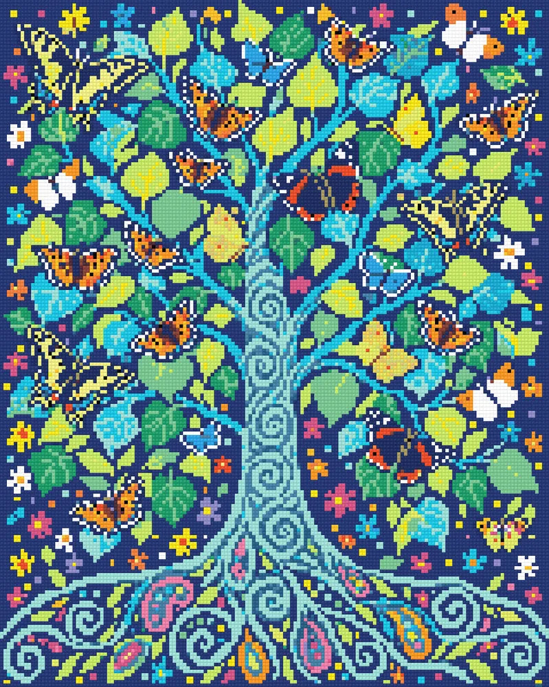 The Tree of Many Wings, 40x50 cm diamond painting – finished design preview