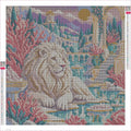Thumbnail for Diamond painting adhesive canvas preview - The White Lion Salt Garden