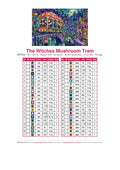 Thumbnail for DMC color chart for The Witches Mushroom Tram diamond painting - 42 colors