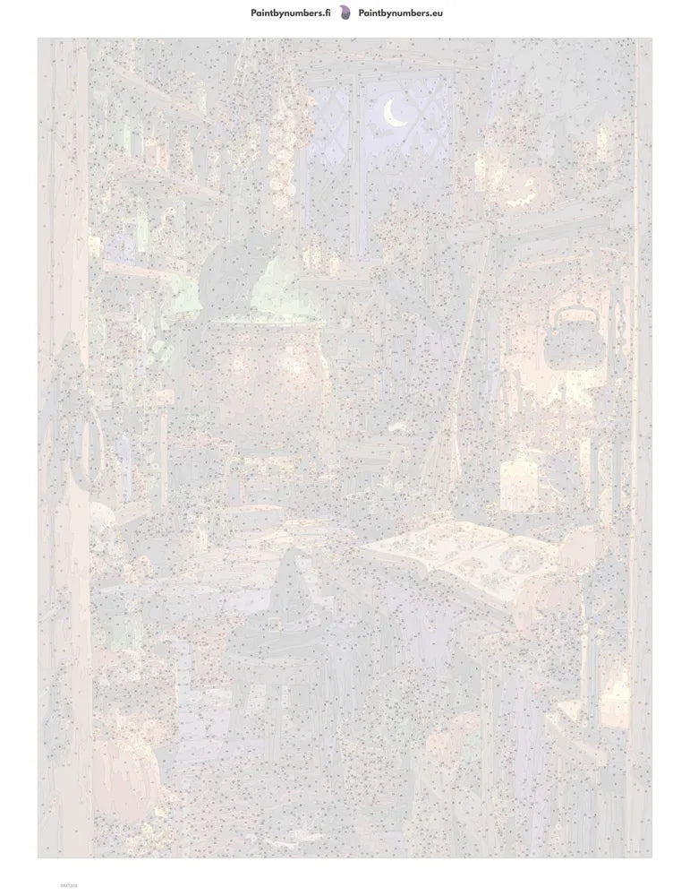 Paint by numbers numbered canvas - The Witch's Kitchen 60x80cm