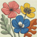 Miniatyrbild: Diamantmönster för Three Flowers