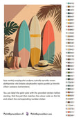 Thumbnail for Paint color chart and instructions - Three Surfboards and Hat 40x50cm