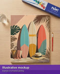 Thumbnail for Finished paint by numbers mockup - Three Surfboards and Hat 40x50cm