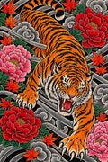 Thumbnail for Tiger and Peony Tattoo, 40x60 cm diamond painting – original artwork the design is made from
