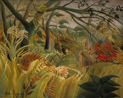 Tiger in a Tropical Storm by Henri Rousseau, 50x40 cm diamond painting – original artwork the design is made from
